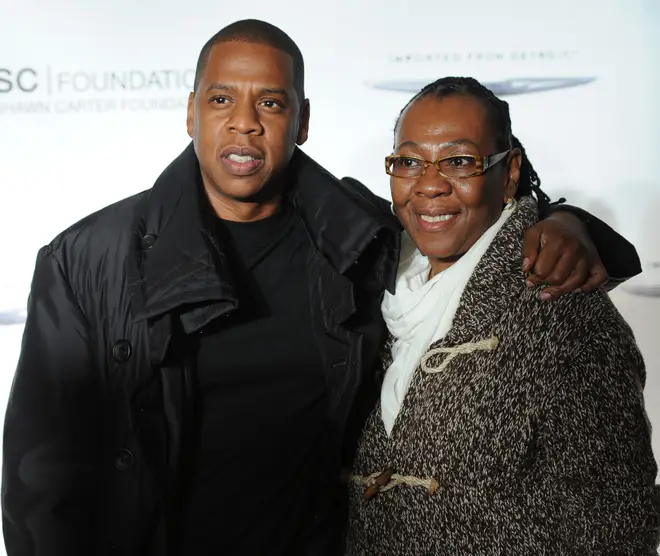 Jay Z pictured with his mother Gloria.