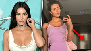 Kim Kardashian 'freaks out' over mysterious shadow in mirror selfie