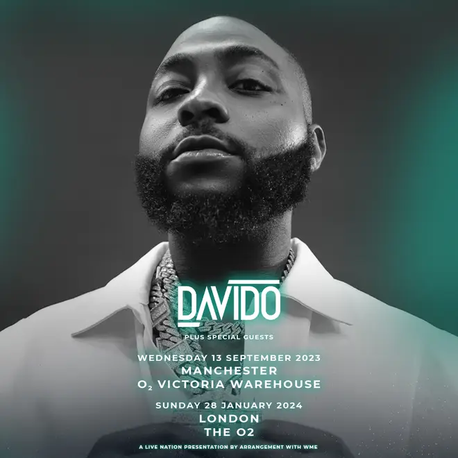 Davido is heading the UK to perform two headline shows.