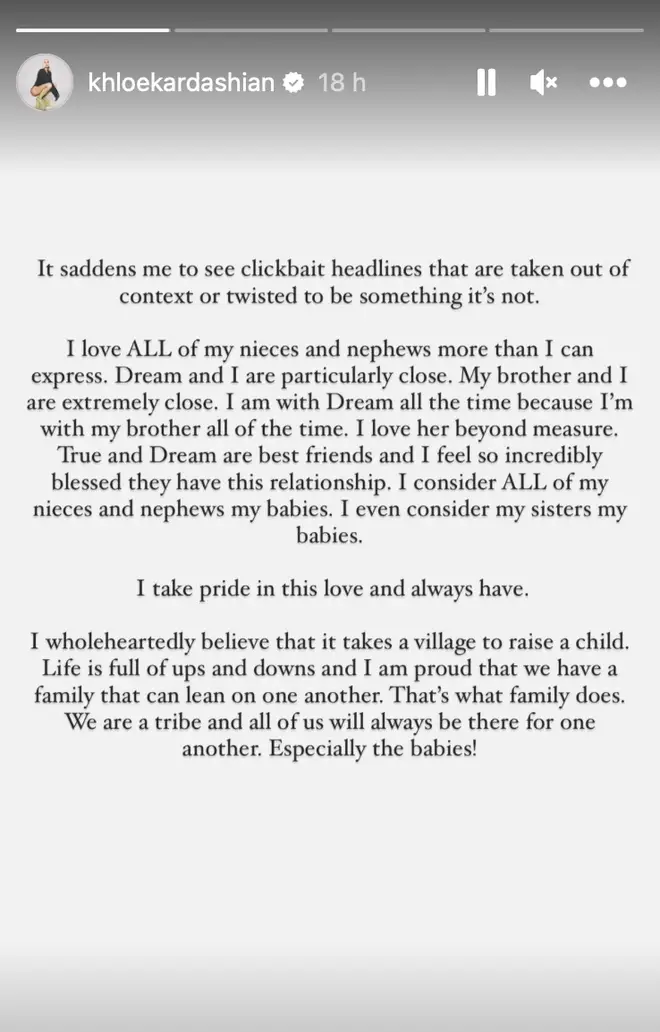 Khloe set the record straight on her Instagram stories.