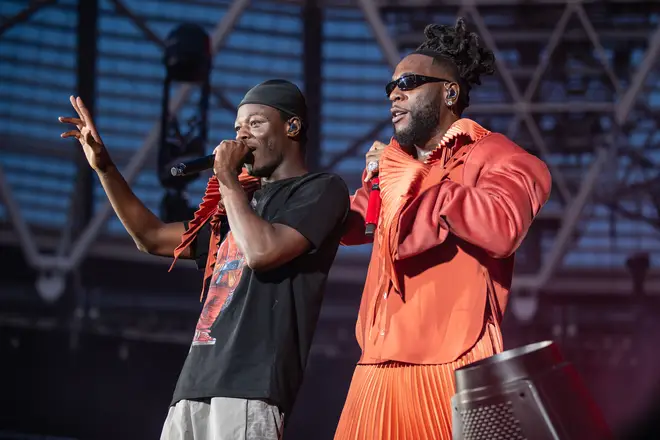 J Hus and Burna Boy at London Stadium.