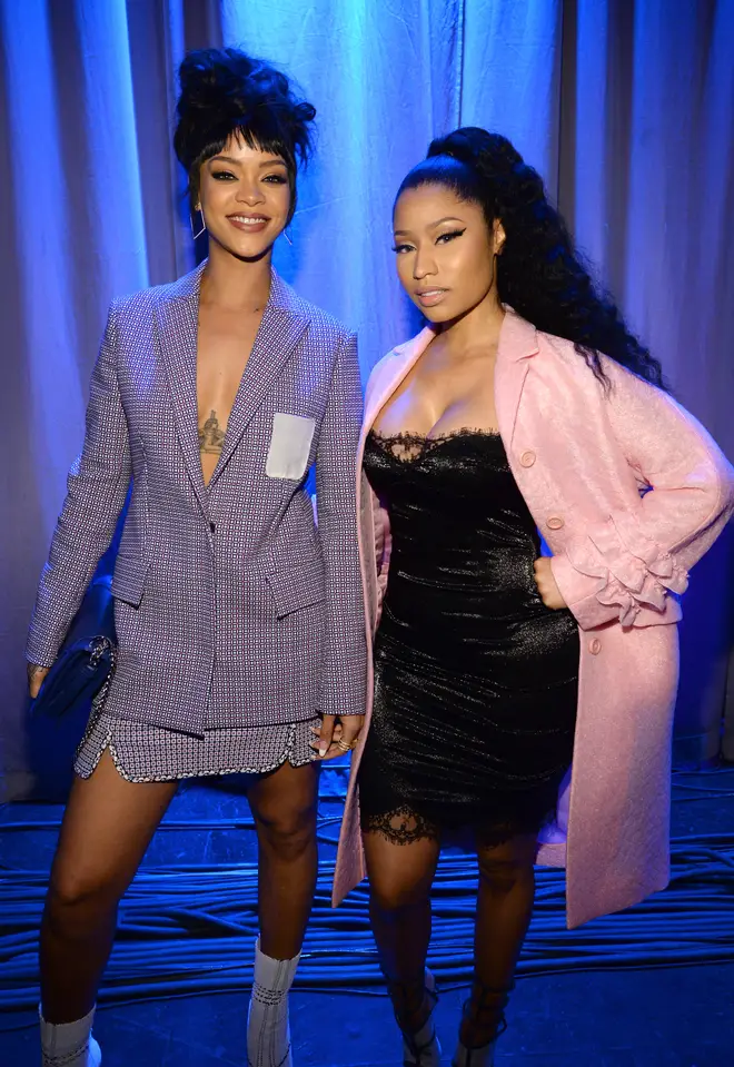 Fans are speculating that Nicki and RiRi are featuring on a song together.