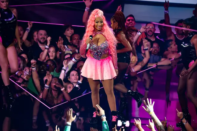 Nicki at the 2022 MTV Video Music Awards.