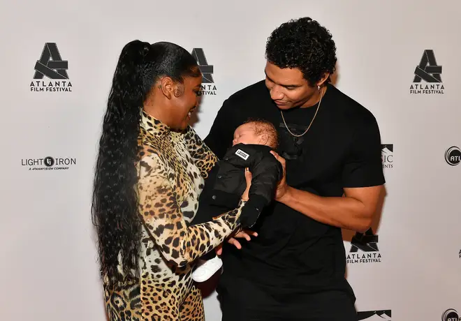 Keke Palmer and Darius with their son Leo.