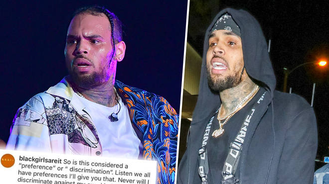 Chris Brown responds to fans who claim he doesn&squot;t like black women over his "nice hair" lyrics