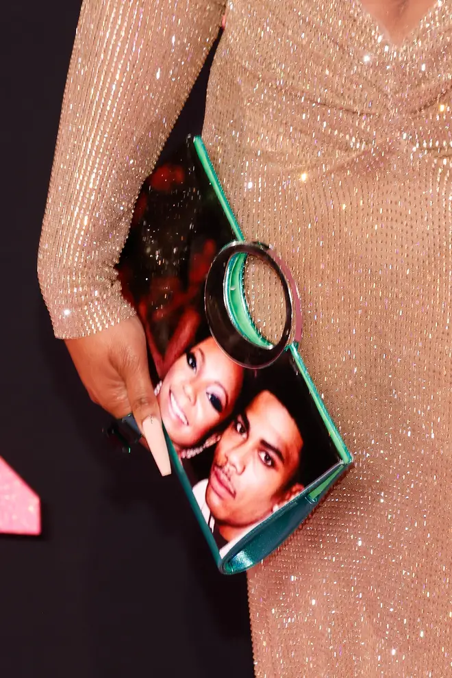 The clutch bag Ashanti wore to the 2023 MTV Video Music Awards.