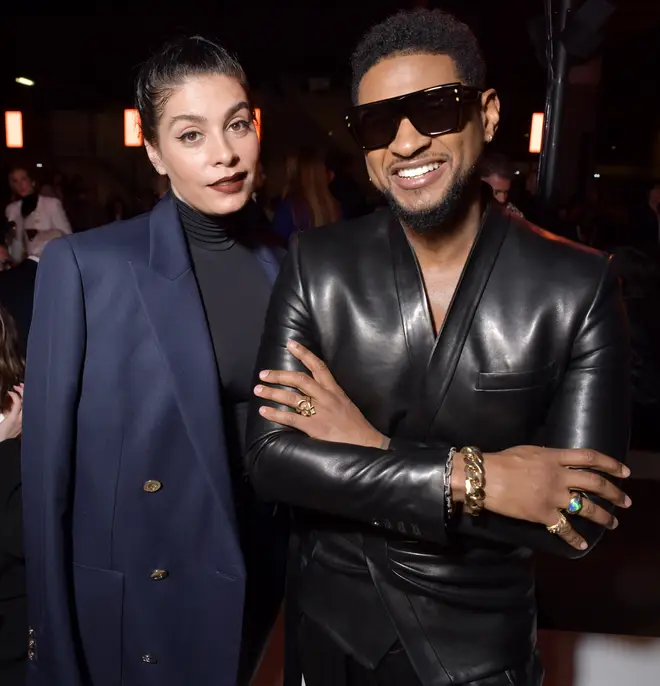 Usher and his girlfriend Jenn Goicoechea pictured in 2020.