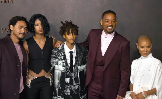 (L-R) Trey Smith, Willow Smith, Jaden Smith, Will Smith and Jada Pinkett Smith