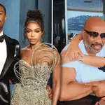 The Creed actor was seen embracing his ex Lori Harvey's Dad Steve at an NBA game.