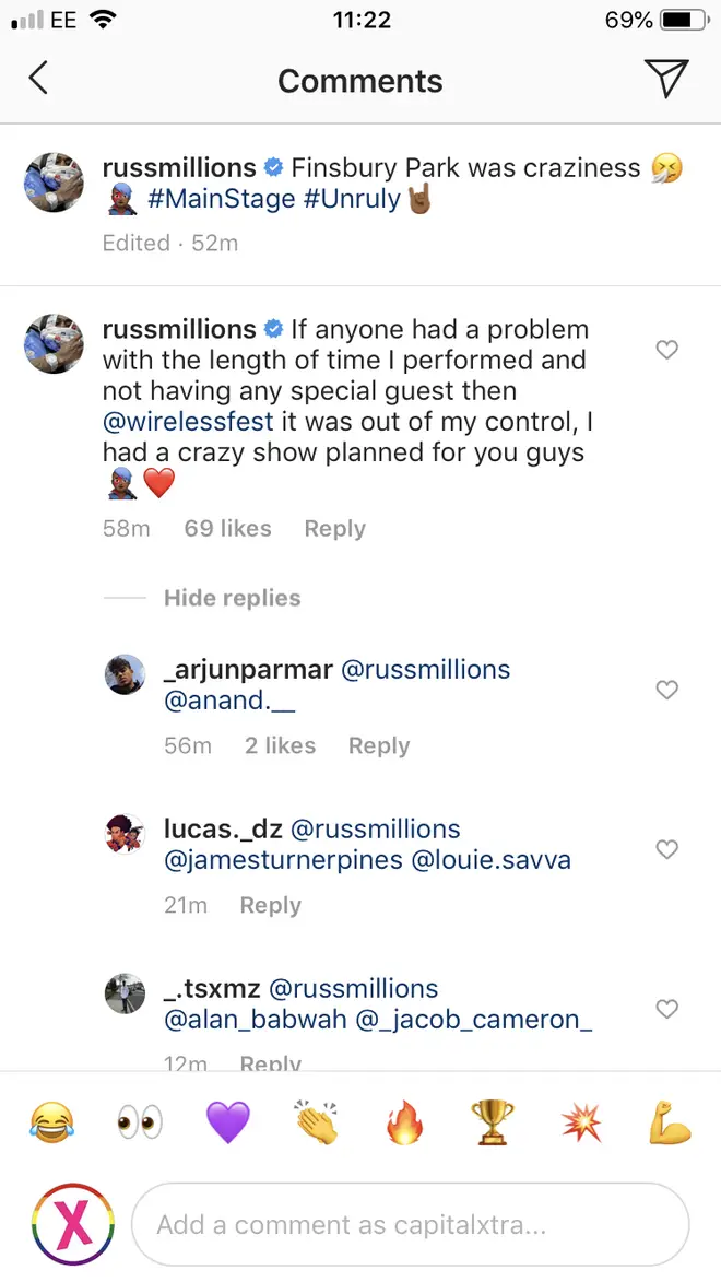 Russ reveals that he had a big show planned at Wireless