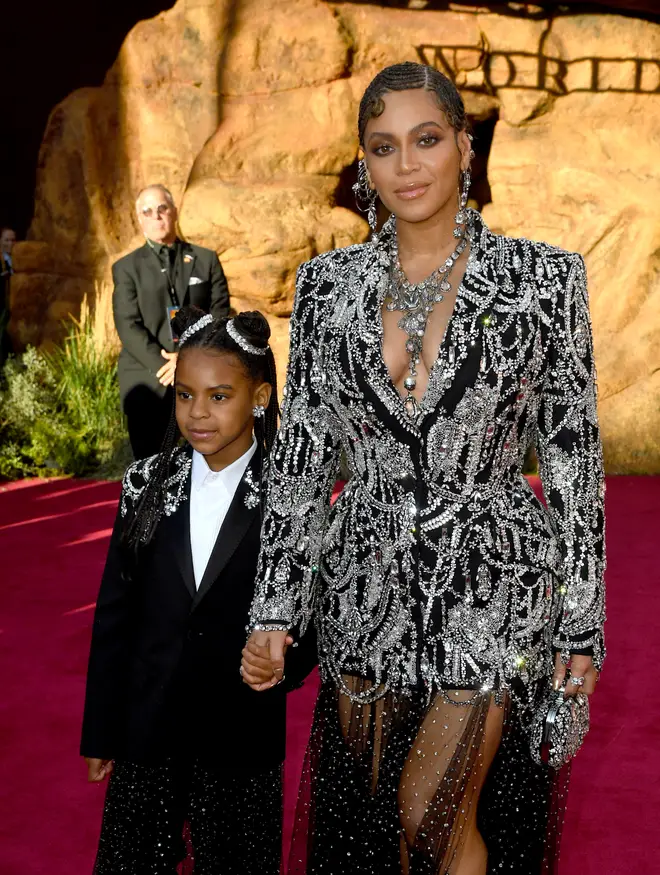 Beyoncé, who voices Nala in new 2019 'The Lion King' remake, was accompanied by her daughter Blue Ivy at the premiere.