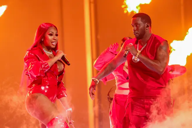 Yung Miami and Diddy perform onstage at the 2023 MTV Video Music Awards held at Prudential Center on September 12, 2023 in Newark, New Jersey.