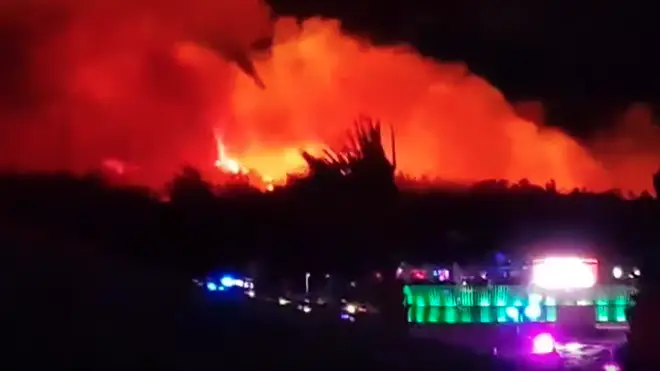 The blaze broke out near Fresh Island festival in Croatia