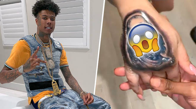 Blueface's two girlfriends get a matching tattoo to his