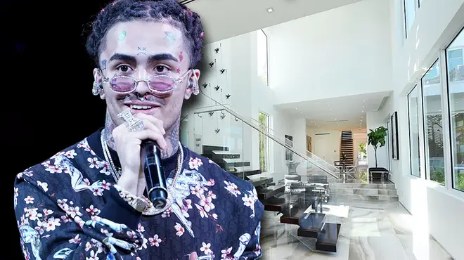 Lil Pump posts a video of his mansion tour on Instagram
