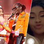 Cardi B flaunted her new tattoo on FaceTime with her husband, Offset.