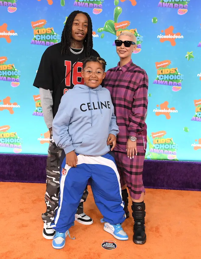 Wiz, Amber and son Sebastian pictured in March 2023.