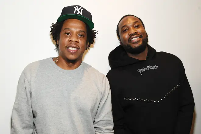 Meek Mill pictured with Jay-Z.