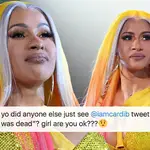 An alleged tweet from Cardi B concerned fans on social media this week.