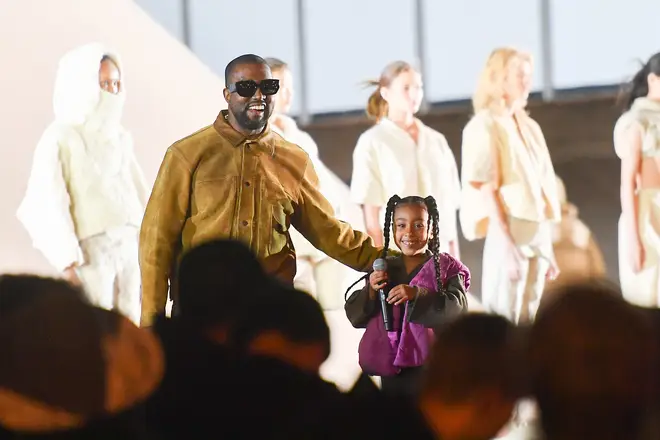 Kanye and daughter North (pictured in 2020) often appear on stage together.