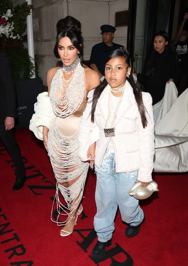 Kim Kardashian and North West pictured last year.
