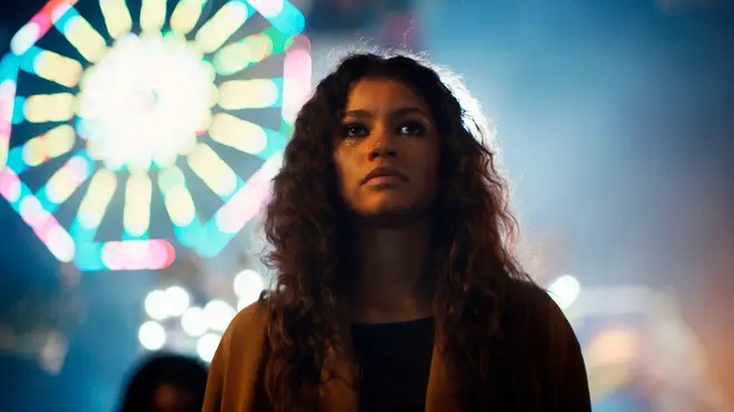 Zendaya appears as Rue in Euphoria, created by Sam Levinson.
