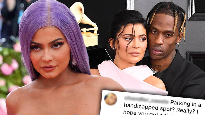 Kylie Jenner & Travis Scott have receives backlash from fans after parking in a "disabled parking" space