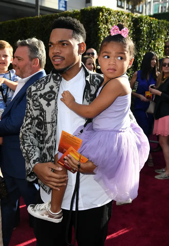 Chance The Rapper pictured with eldest daughter Kensli Bennet.
