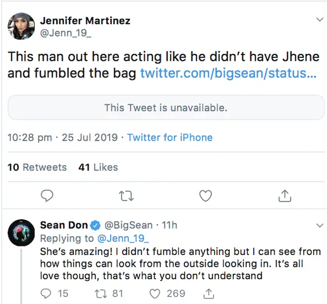 Big Sean responds to fan on Twitter