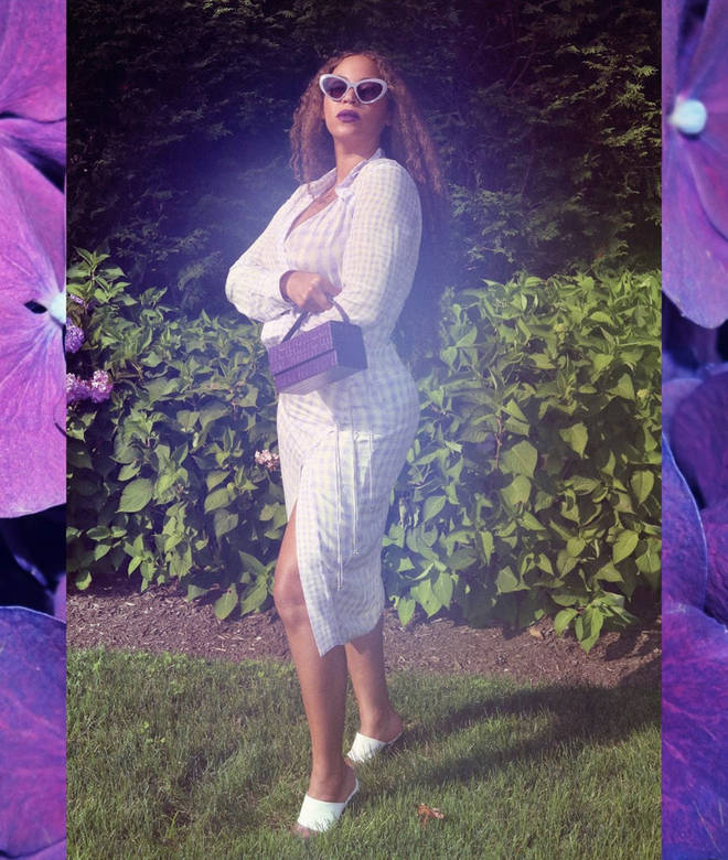 Beyonce, 37, posted a series of purple-hued photos on Instagram, resulting in fans trying to decipher their meaning.