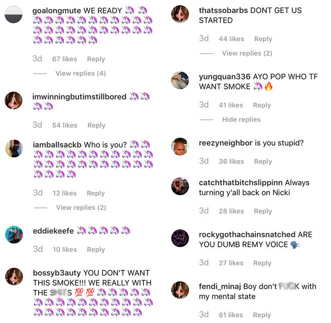 Nicki Minaj's fans bomnbarded Ludacris' Instagram comments after he supported Shawnna.