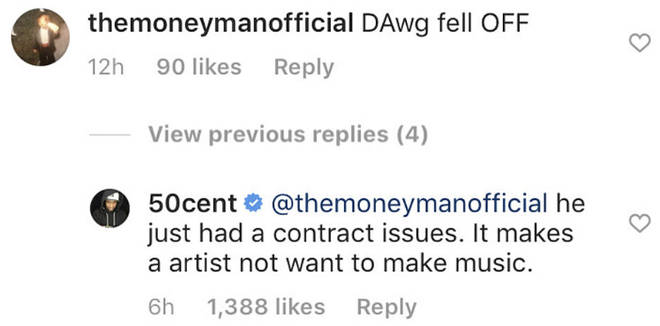 50 Cent responds to fan who claims Fetty Wap "fell off"