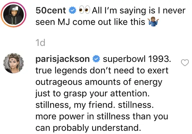 Paris Jackson defends her father Michael Jackson after 50 Cent's Chris Brown comparison
