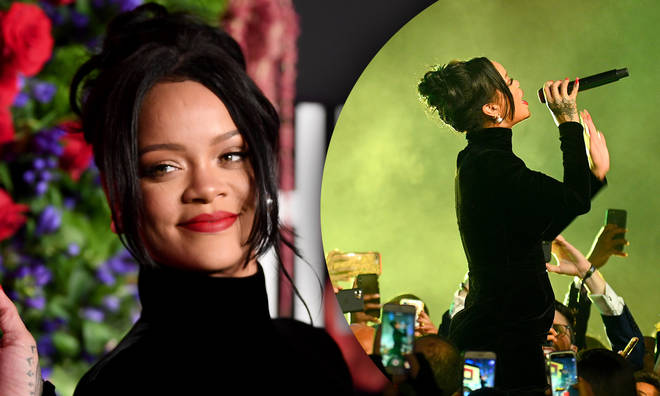 Rihanna fans are convinced that the star is pregnant following images from the Diamond Ball.