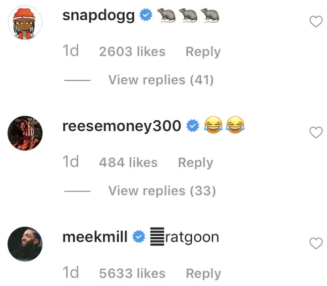 Meek Mill calls out Tekashi 6ix9ine underneath Snoop Dogg's post