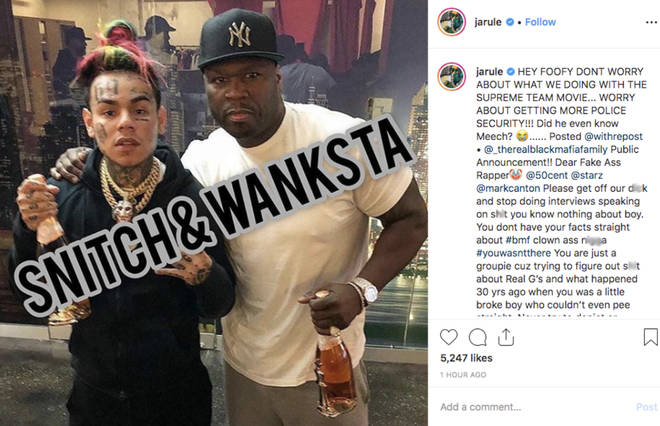 50 Cent & Tekashi 6ix9ine roasted by Ja Rule on his Instagram