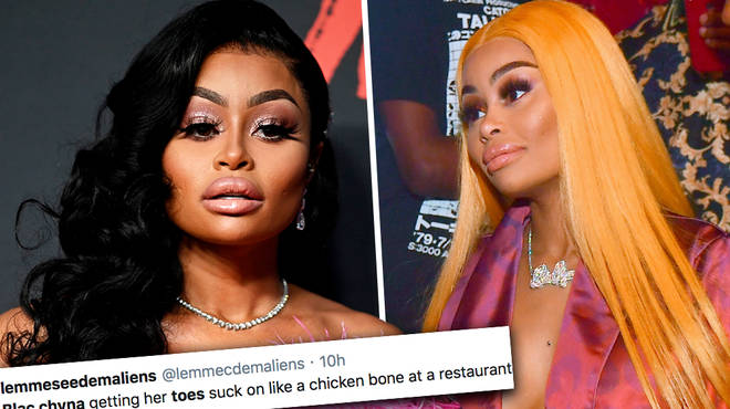 Blac Chyna gets her toes sucked on her first date with her mystery man