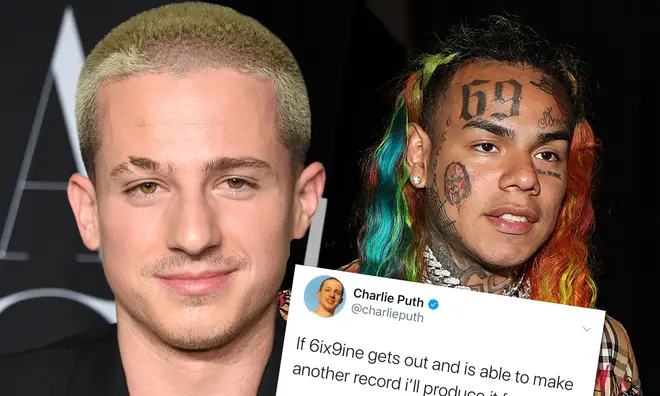 Charlie Puth has come under fire for offering to work with Tekashi 6ix9ine.