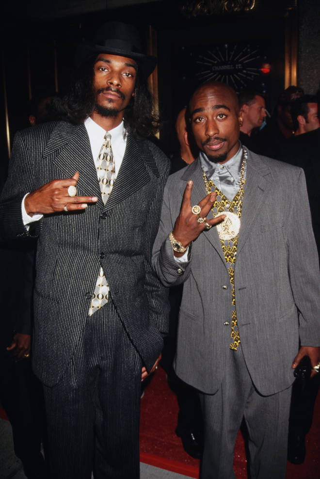 Snoop and Pac ended on bad terms just days before Pac's death following Snoop's comments on East Coast rappers. (Pictured here at the 1996 MTV Video Music Awards.)