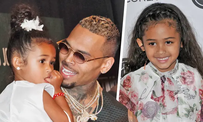 Chrois Brown brings daughter Royalty out on stage