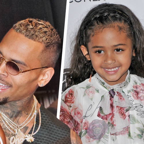 Chrois Brown brings daughter Royalty out on stage