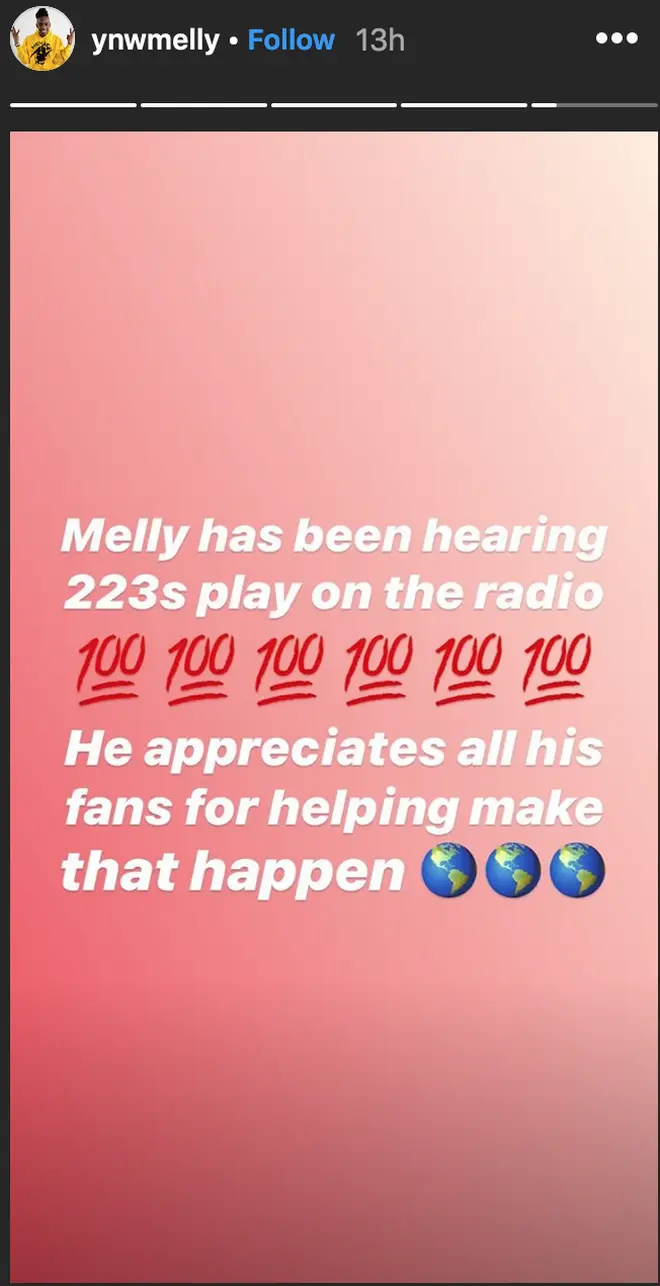 YNW Melly thanks fans from jail as '223's' goes Gold