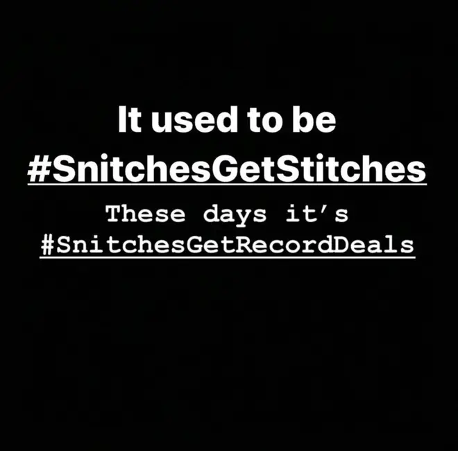 "It used to be #SnitchesGetStitches. These days it&squot;s #SnitchesGetRecordDeals," wrote The Game on Instagram.