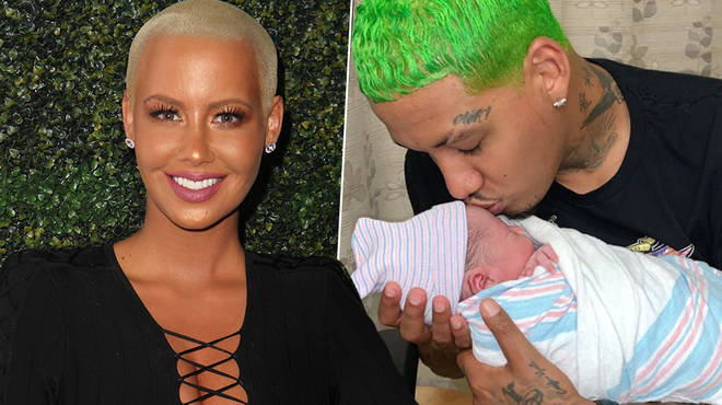 Amber Rose shares a video of her newborn son bonding with his father