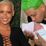 Amber Rose shares a video of her newborn son bonding with his father