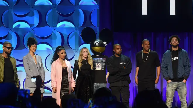 Jay Z and all the artists at the Tidal launch event