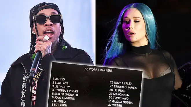 The 'Top 50 Worst Rappers' list has been challenged by Hip-Hop fans