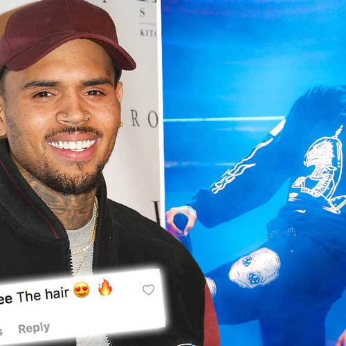 Chris Brown shares photos of his new fiery flame hairstyle on Instagram