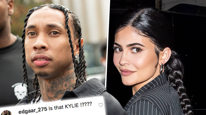 Tyga gets intimate in a photo with a model fans think looks like Kylie Jenner