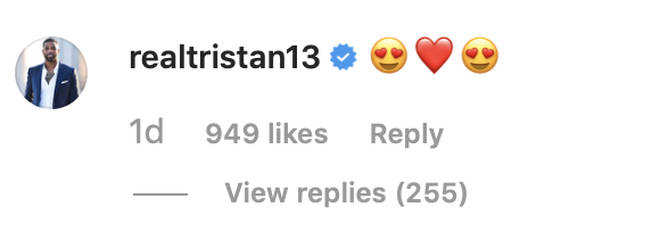 Tristan dropped a flirty comment on Khloe's selfie.